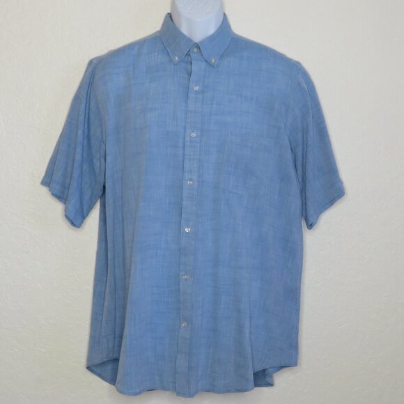 Tyler Campbell Other - Tyler Campbell* Men's Short Sleeve Button Down Curved Hem Chest Pocket Shirt~ XL